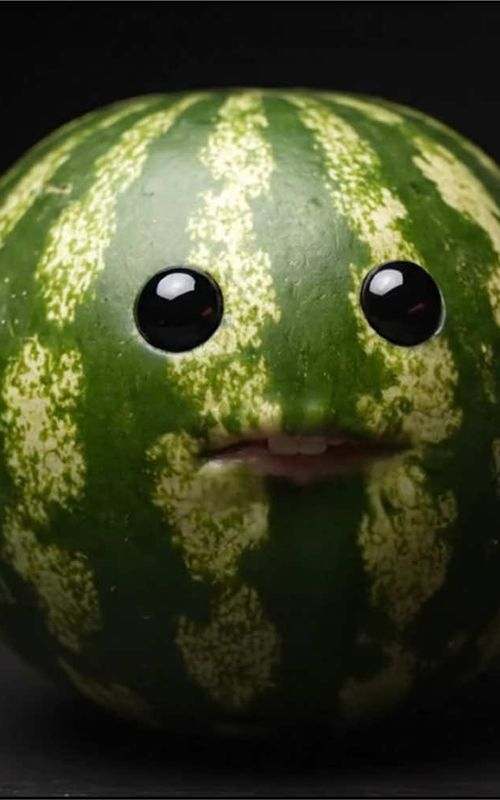 fruit eating fruit 🍉🍑 #asmr #ai #fyp #relax #veo3 #cute #cutebaby #fruit #fruits  — AI fruit video by @asmrai_ai