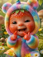 Fruit Baby Dancing 🍓 | App used: @onechatai - link in their bio | #aidance #babyfruit #dance #funny — AI fruit video by @littleberrytv