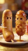 food arguing with each other #funnyvideo #fun #food #ai #cute — AI fruit video by @soul_bears