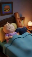 Dumpling, Croissant,  Baguette fruit story, AI couple #aistory #aianimation #cheatingai #americanfoo — AI fruit video by @overcookmyself