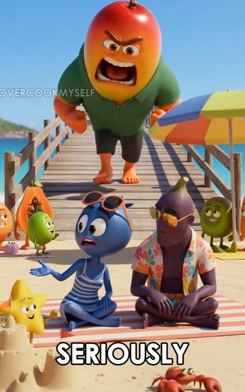 Blueberry, Mango, Fig fruit story, AI couple cheating #aistory #animation #cheatingai #americanfruit — AI fruit video by @overcookmyself