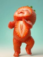 Strawberry Brazil Dance 🍓 #aibaby #aidance #babydance #babytiktok #dancingbaby #dancebaby #viraldan — AI fruit video by @littleberrytv