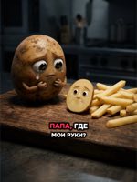 Драматичная история про семью картошки #ai #sadstory #грустнаяистория #анимация #дослез — AI fruit video by @ai_foodstory