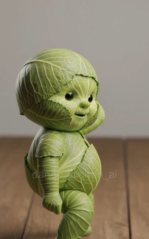 Funny cabbage dance left right viral 🥬💃 dancing veggie vibes energy! #aibaby #babydance #babytikto — AI fruit video by @scenerushusa