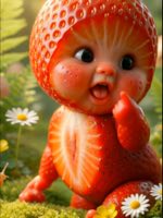Cute Strawberry Baby Dancing #aibaby #aidance #babyfruit #babytiktok #funny — AI fruit video by @littleberrytv