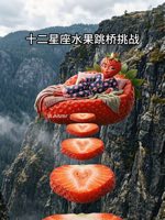 十二星座水果跳桥挑战（上）#asmr #解压 #fyp #aiart #fouyour #助眠 #ai #星座 #bed — AI fruit video by @wangyiqingg
