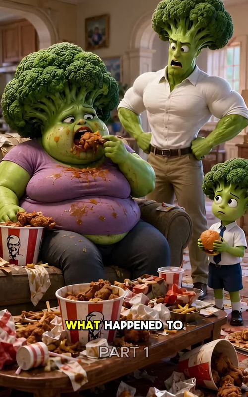 The fat wife part 1  #aifruitstory #foryoupage #aidrama #vegetablestories #vegetablestory  — AI fruit video by @cartooncommunity3
