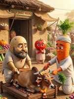 🐄🥔 Aalu Aur Gajar Ki Qurbani | Emotional Vegetable Story#qurbanieid #fyp #unfrezzmyaccount #viralv — AI fruit video by @kidyworldstory