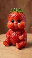 Strawberry Yum Bub Eating 🍓  #aiasmr #satisfyingvideo #eating #asmr #fyp  — AI fruit video by @yum.bubs