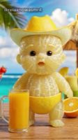 Lemon drinking orange juice fast ASMR #drinking #whatsnext #aifunny #babyfruit #aifruits — AI fruit video by @relaxnowasmr4