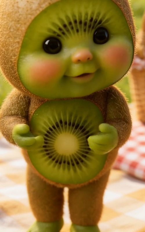 Cute Kiwi Baby Dance #aibaby #aifruit #aidance — AI fruit video by @littleberrytv