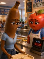 |Brown banana,Apple, Strawberry ,Carrot,Purple Grapes,Lemon,Orange| Fruit Cheating Poverty Story #ai — AI fruit video by @aigossipsonly