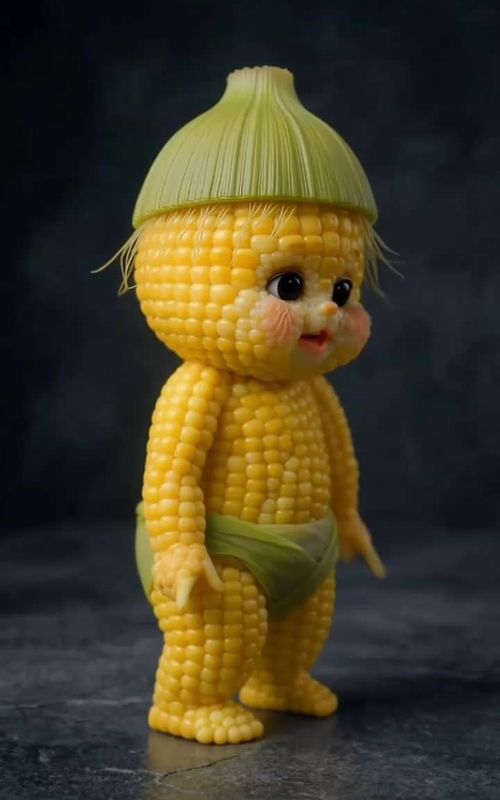 Cute baby corn DOES NOT want bananas in his butt!!  You better remember @Lulu Melon . #aidance #aifr — AI fruit video by @chunudance