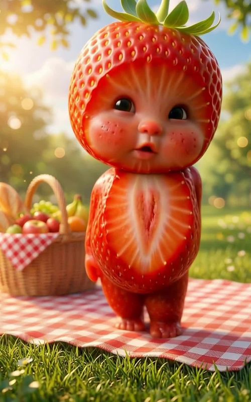 Cute baby strawberry dancing  🍓💃#iconicbymistake #aibaby #aidance #dancingbaby #babytiktok  — AI fruit video by @littleberrytv