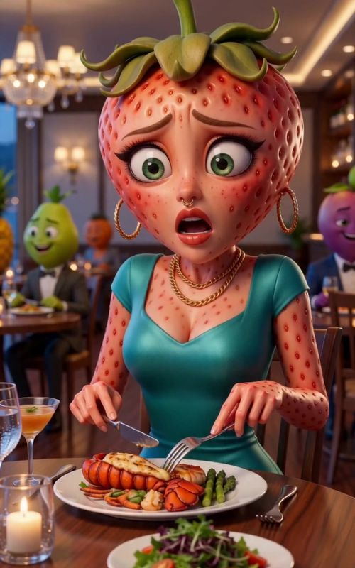 The Girl Whose Gas Knocked Everyone Out #FunnyStory #ComedyShorts #talkingfruits #aifruit #trending  — AI fruit video by @bananito908