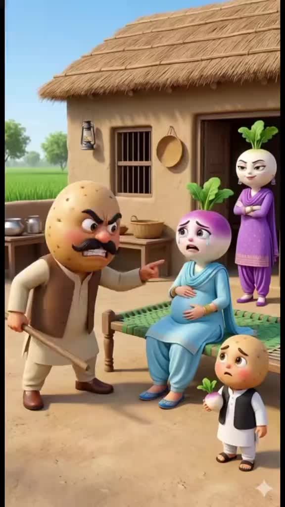 vegetables love fear 🤯 story #vigitable #cartoon #aalo #tiktokgrowthchallenge #fyp  — AI fruit video by @fruviatales