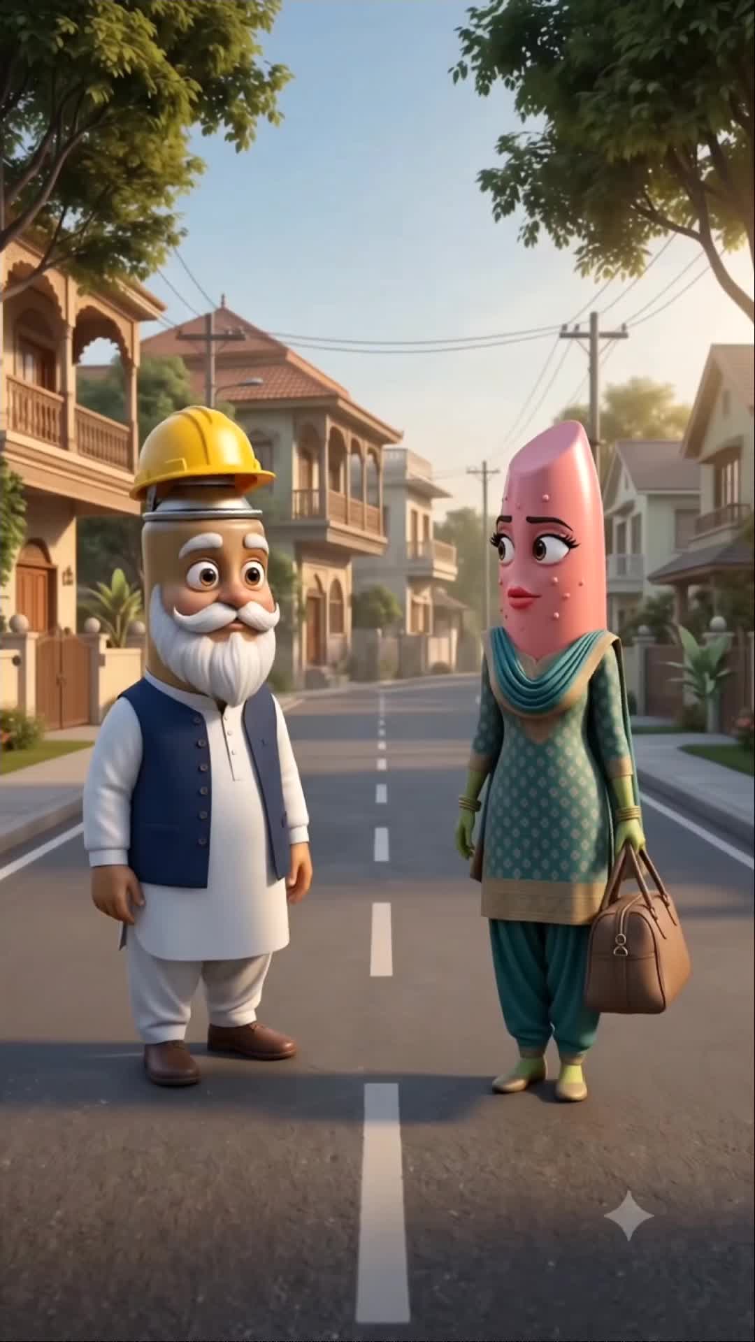#creatorsearchinsights#FunnyStory #VegetableCharacters #AalooStory #LipstickCharacter       — AI fruit video by @shaka_and_shabnam