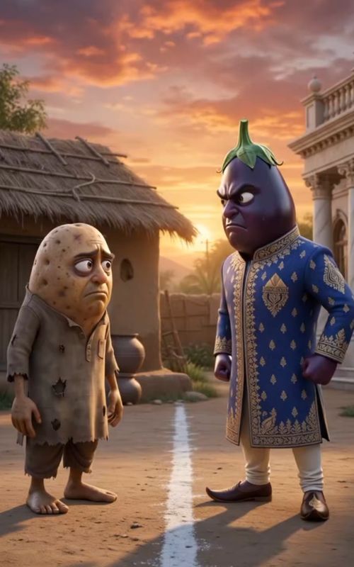 Allu or Bengan ki larai 💔#creatersearchingsight #tiktokuk#kidsstory #viral#foryou  — AI fruit video by @vegetablestory4
