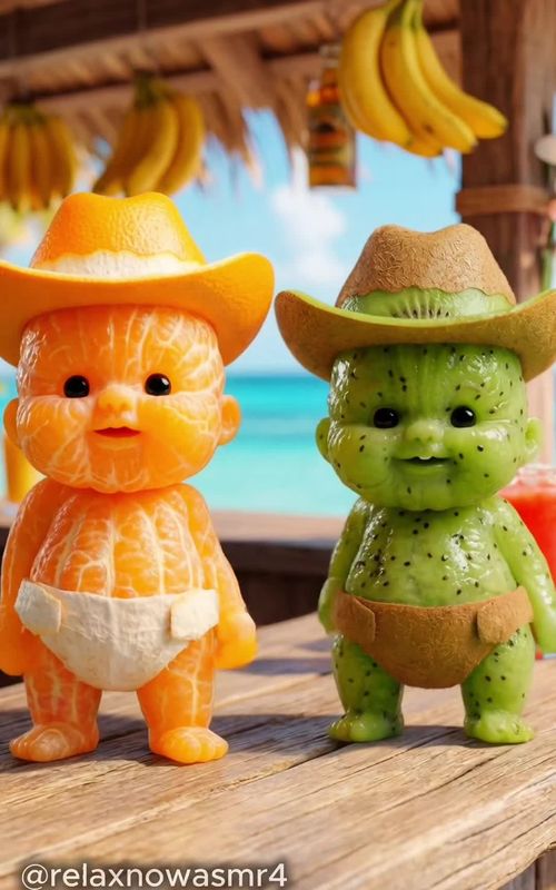 Orange and Kiwi dancing on Baby Laugh Song #babylaugh #dancingfruit #babyfruit #aifruits #aibaby  — AI fruit video by @relaxnowasmr4