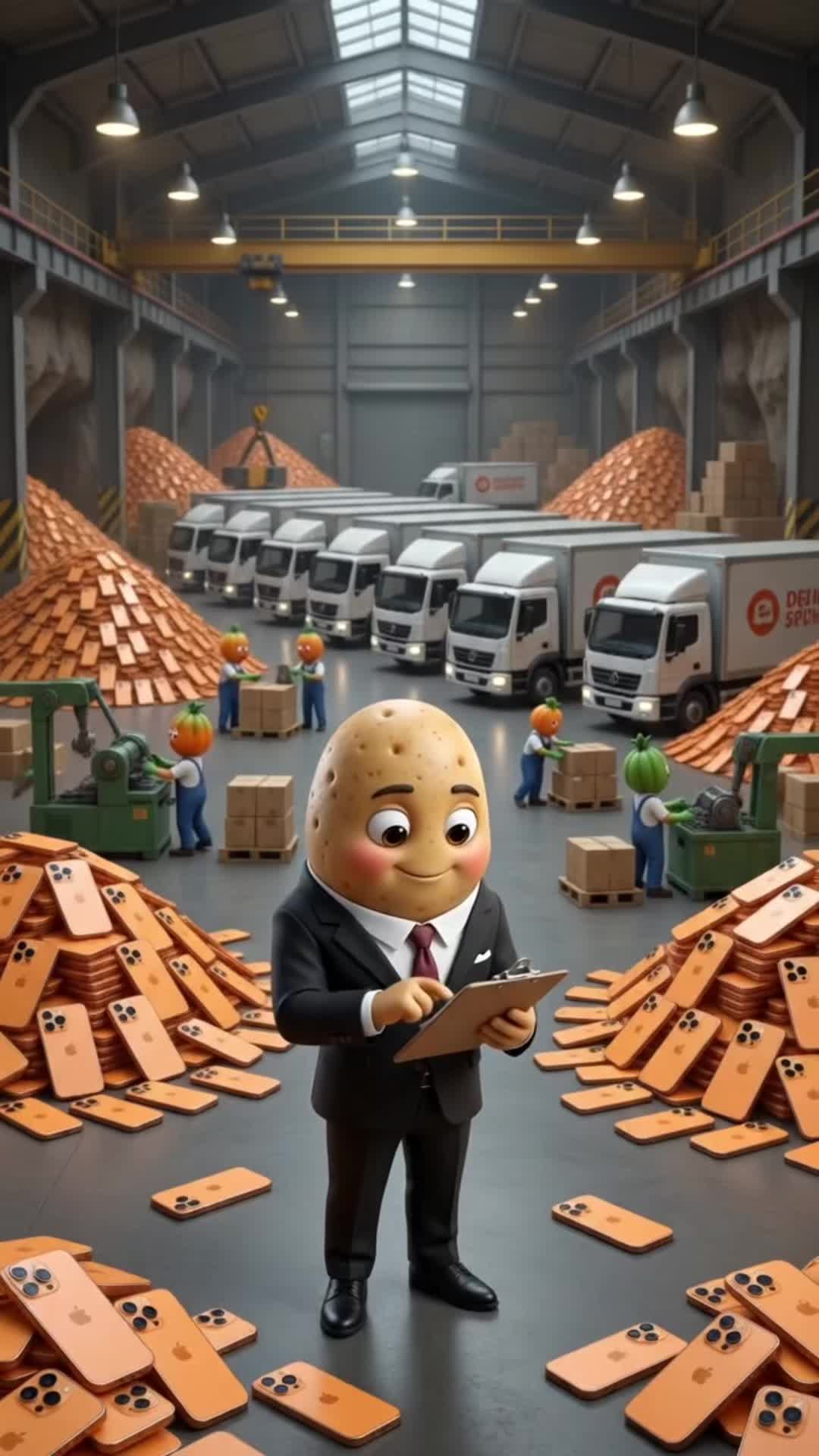 Part 11 | New vegetable character iPhone owner story 🥔🍎 #tiktoksearchinsights #animationseries #ti — AI fruit video by @quickerthings