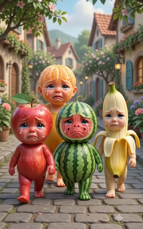 fruits baby crying for toy #FunnyAnimation #FruitBaby  — AI fruit video by @aklas272