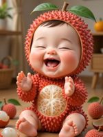 so cute baby eating fruits #funnybabyvideo #viralfunnytiktok🤣😂 #foryou #growmyaccount✅ #fypppppppp — AI fruit video by @aianimation.02