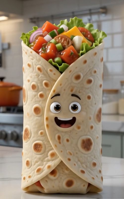🌯 When a Burrito Builds Itself 😂 #FunnyFood #BurritoComedy #FoodAnimation #AIAnimation #ViralShort — AI fruit video by @animalsheding