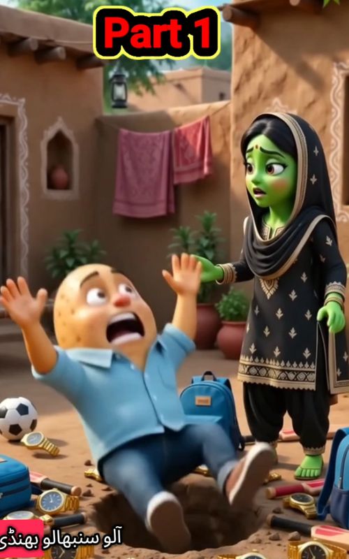 Aloo kaddhay m girra aur phir ....  Aloo has fallen into pit and then... Viral remake 1 million view — AI fruit video by @aeohassan