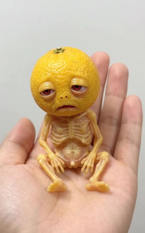 Skeleton Yuzu #fruitbaby #asmrvideos #viralreelsvideo #skeleton #humanityfirst  — AI fruit video by @tinyfruitycutiesofficial