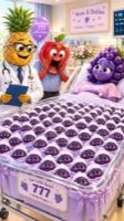 Red Apple, Pineapple Doctor, Purple Grapes, Banana.....3D Fictional Fruit Cheating Poverty Story Jus — AI fruit video by @aifood84