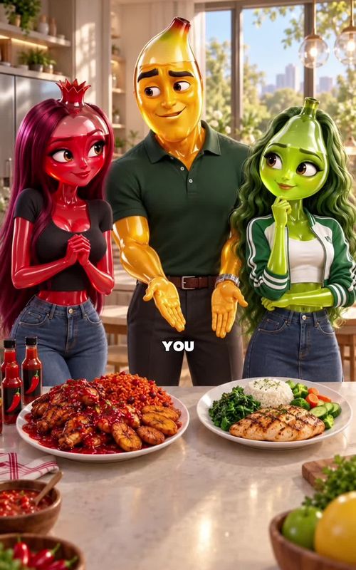 WHY CAN’T SHE EAT SPICY FOOD? 😳 #ai #aistory #fruitstory #fruitdrama #tiktokgrowthchallenge  — AI fruit video by @lumastory4