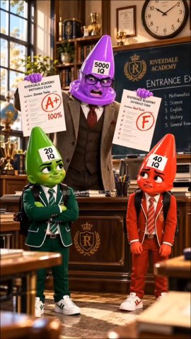 Part 2 - His mom hid his REAL IQ… 🧠😳#madewithcantina #fruitdrama #fruitstory #aistory #sadstory — AI fruit video by @streetverseanimation