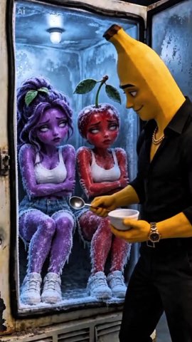 #madewithcantina #fruitstory #aifruit #fruit #fruitdrama — AI fruit video by @meourkat1