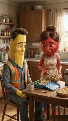 He lied to his wife 😔 #sadstory #emotionalstory #fruit #plotwist #animation — AI fruit video by @fruitystories36