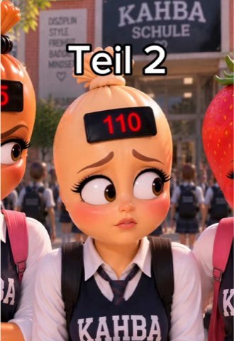 Der erste Tag an der … Schule Teil 2  #ki #früchte #geschichte #lustig #zahlen — AI fruit video by @schubladendenker