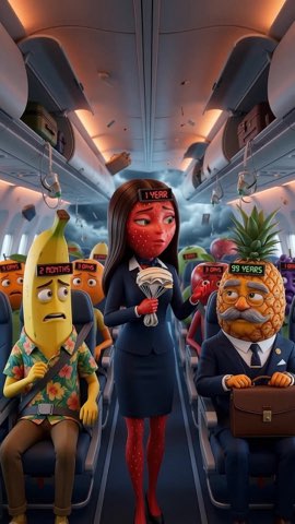 Strawberina got shocked😳#plotwist #aistories#fruitstory #fyp #aianimationvideo — AI fruit video by @mimi4yii