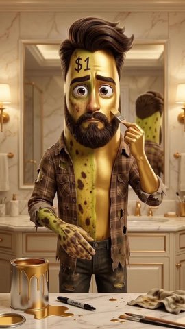 He pretend to be a golden banana #fruits #fruitdrama #unitedstates #emotionalstory #sadstory — AI fruit video by @fruitystories36