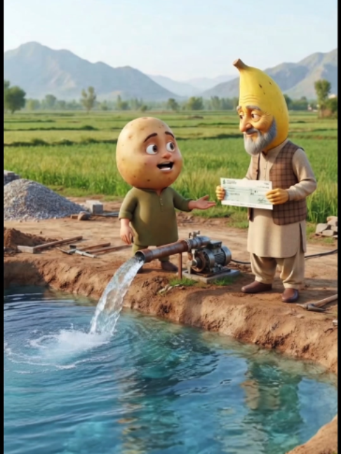 alu or lasan ko fish river diya part 1 😊🙄😮#fruitai #urdustory #viral #aistory #alu #lasan #alumid — AI fruit video by @sabziworldtv804