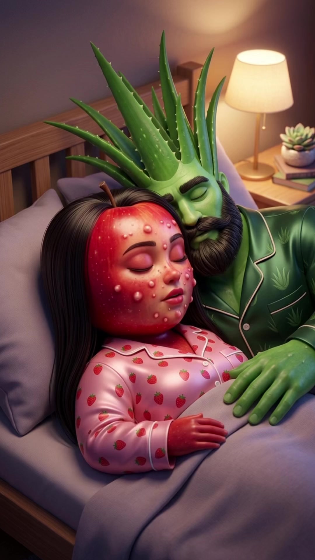 She took his aloe gel 😔 #sadstory #emotionalstory #fruit #animation #plotwist — AI fruit video by @fruitystories36