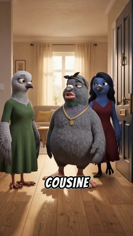 COUSINE #fyp #fy #taube #pigeon #ki — AI fruit video by @goodboypigeon