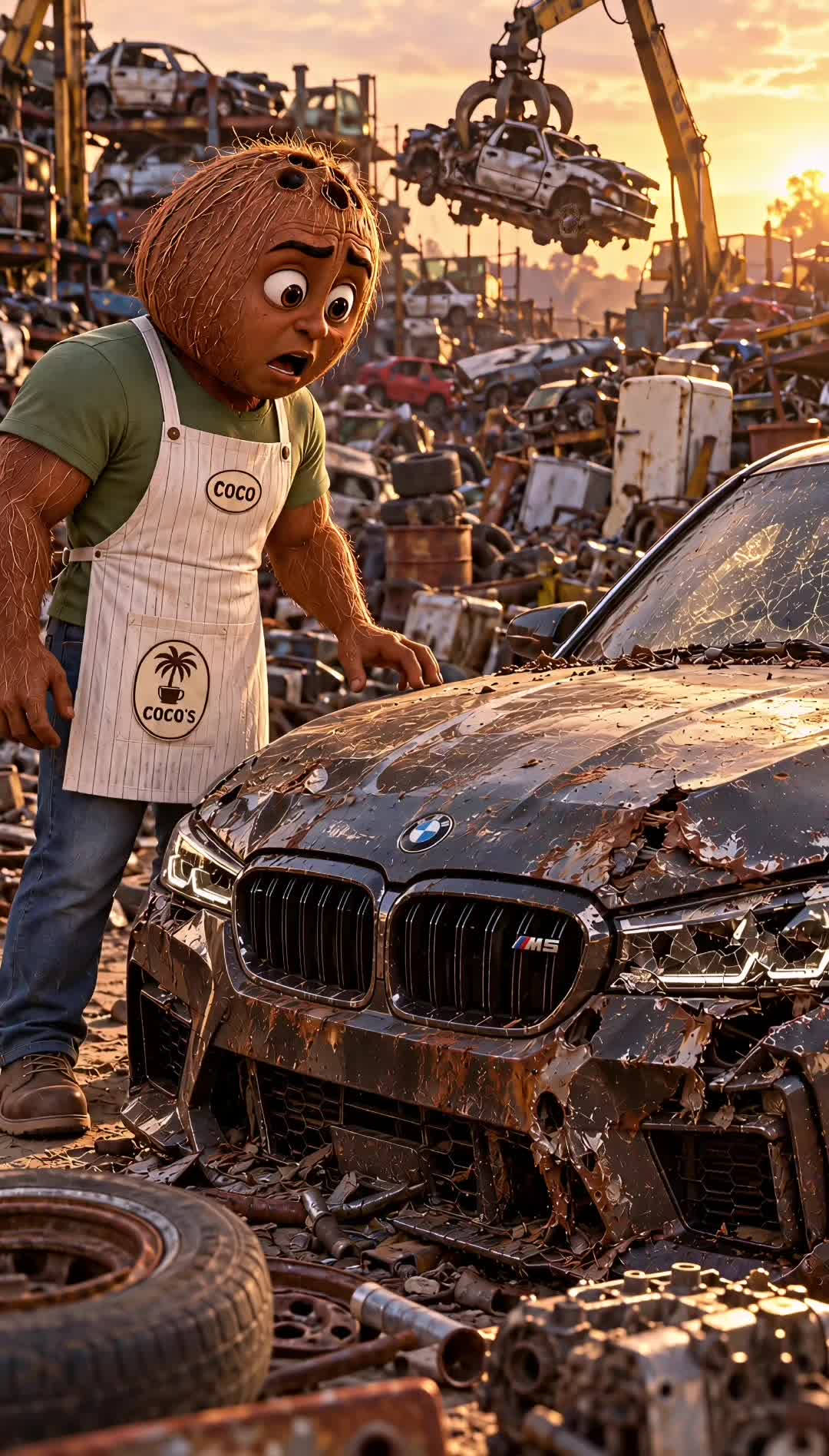 Encontro un BMW en la basura 😱 parte 1 #fruitanimation #novelasdefrutas #novela #foodstory #frutino — AI fruit video by @some.034