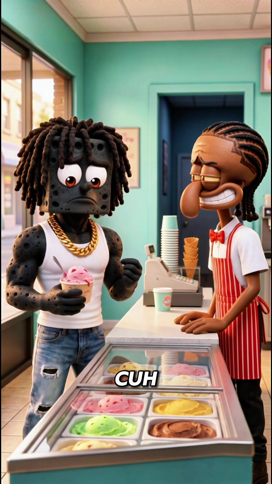 Part 1, $CUH on solana 

#aistory #pigeon #brainrot #aivideo #spongebob — AI fruit video by @spongecuhhhh
