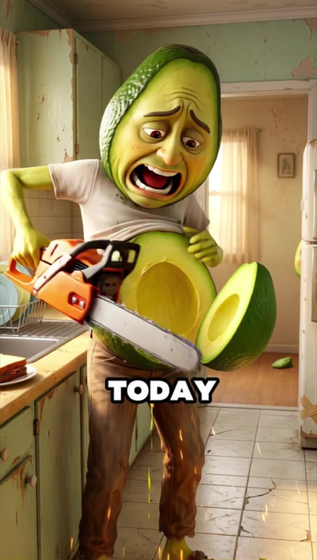 Everyone Wants to Eat the Father Avocado   #story #fruitstory #aistory #viral — AI fruit video by @fruit.saga2