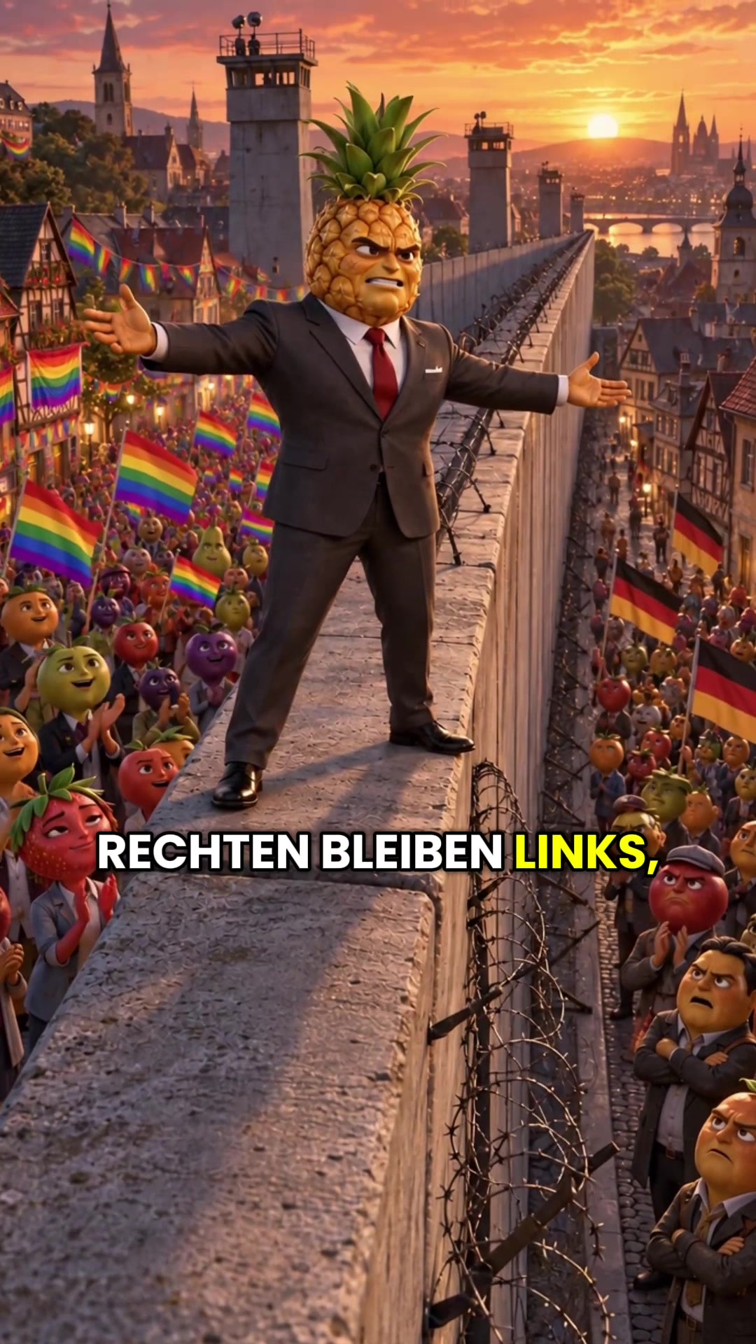 #Linke #kifrüchte #rechte #lgbtq #plot — AI fruit video by @siggijack