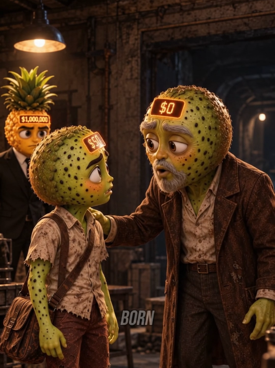 Kiwi finds what's behind the door  #aistory #fruitstory — AI fruit video by @linartstories