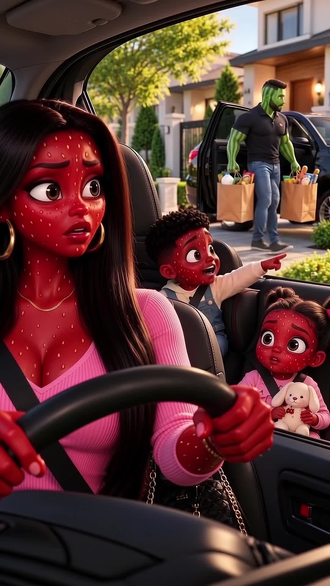 Watermelon and his wives 😔 #fruitstory #sadstory #plotwist #emotionalstory #aistory  — AI fruit video by @fruitystories36