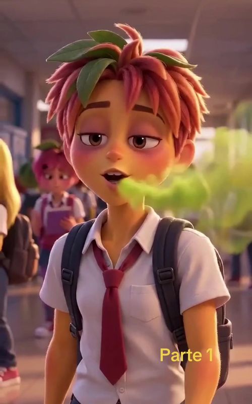 Frutidrama Frutinovela - Beto llega a la escuela como todos los dias pero esta vez esta pasando algo — AI fruit video by @frutisanimada