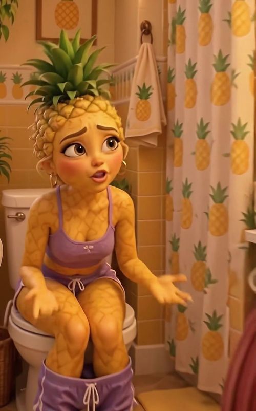 Pine poops way too much😳#aianimation #fyp #plottwists #aistory #fruittok  — AI fruit video by @mimi2yii