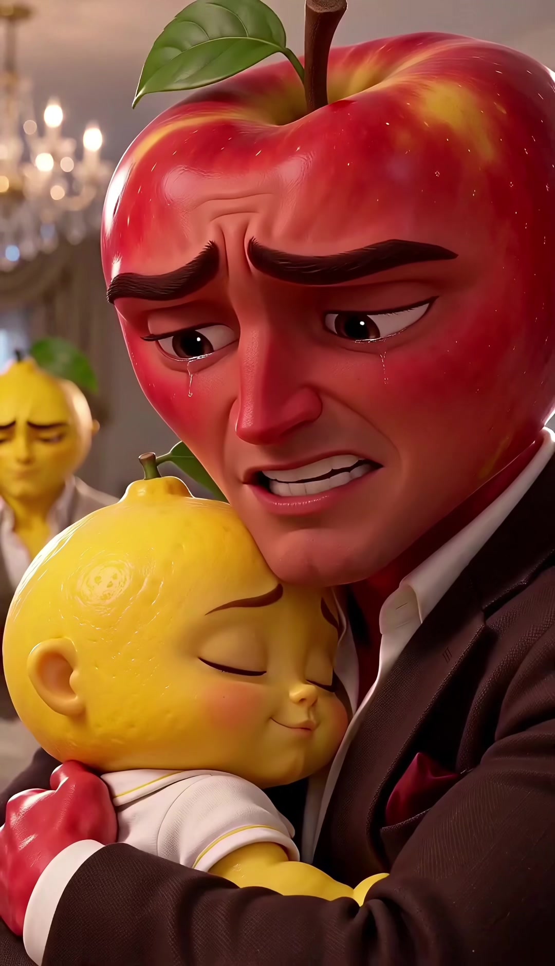 He was his real father after all ❤️ #fruitdrama #aistory #emotional #aifruits #aivideo  — AI fruit video by @nox_music07