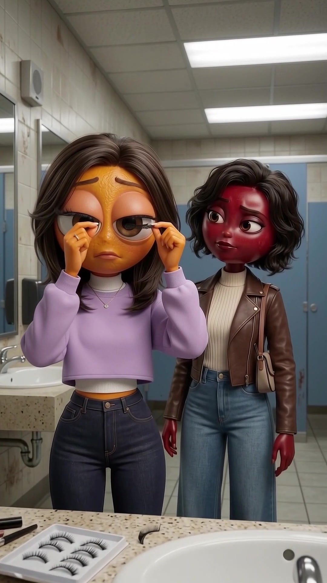 Lucia has small eyes😂 #emotionalstory #aistory #aivideos #plottwist #fyp — AI fruit video by @justinbig03